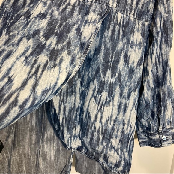 LIVERPOOL LOS ANGELES Sz L Tie Dye Look Button Blouse - Picture 8 of 8